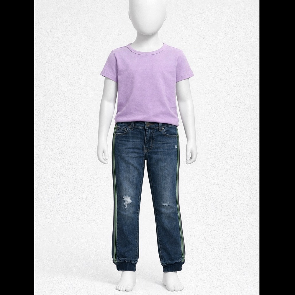 Diesel kids Blue Jeans with Green Stripe